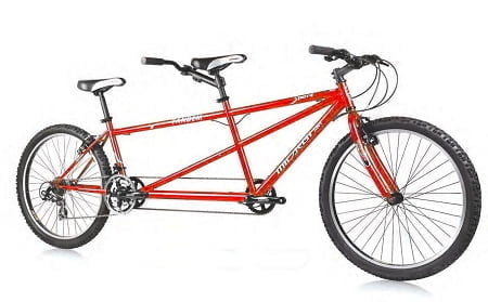 Red Tandem Cruiser Bike