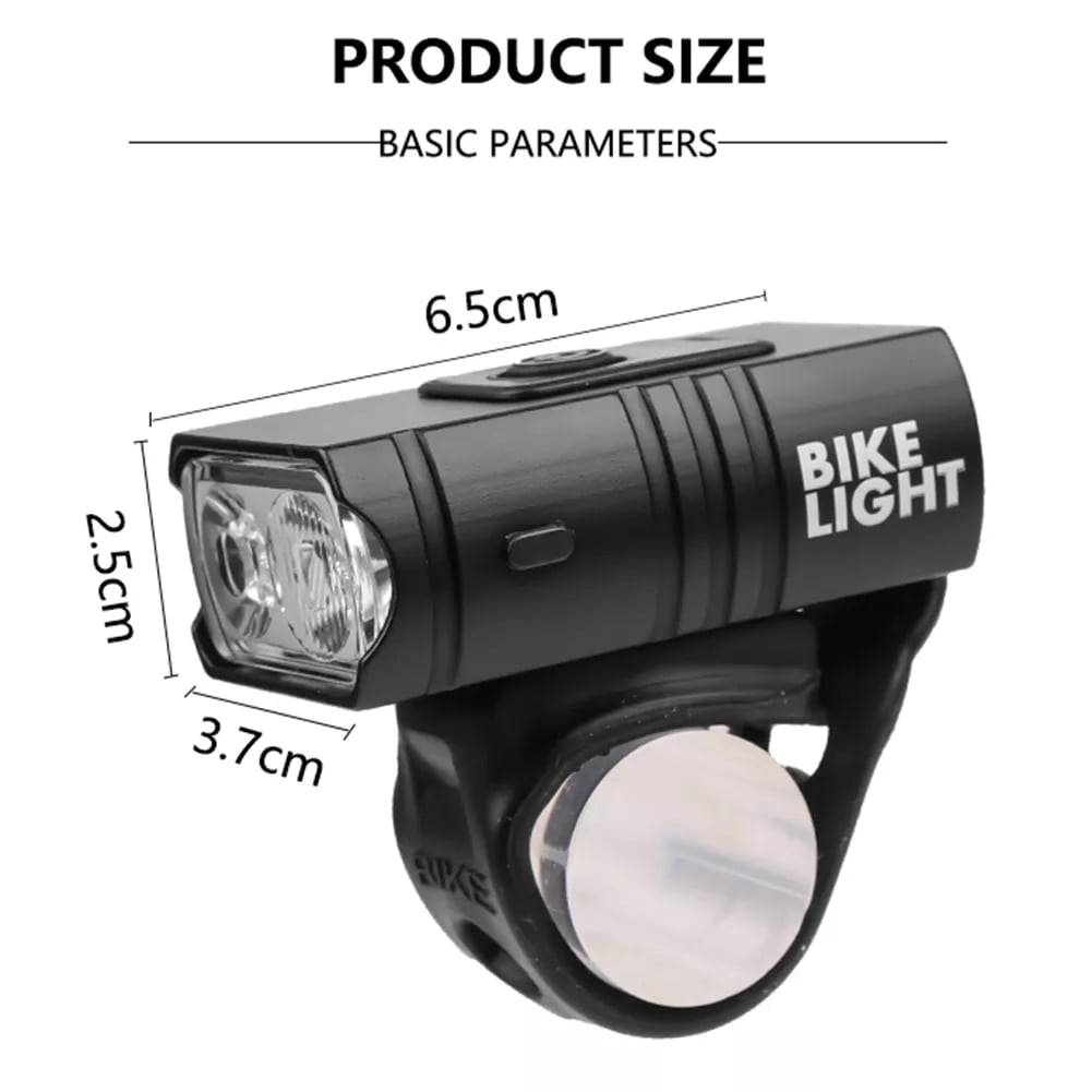 LED Bicycle Bike Head Light USB Rechargeable 10W Waterproof Front/Rear Tail Lamp 